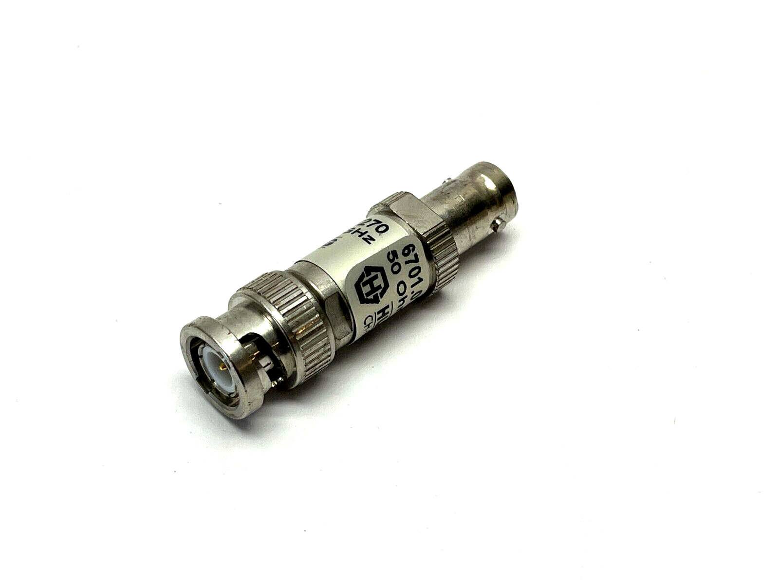 Huber+Suhner 6701.01.B RF Terminators BNC plug(m) BNC jack(f) 0.4W feed through - Maverick Industrial Sales