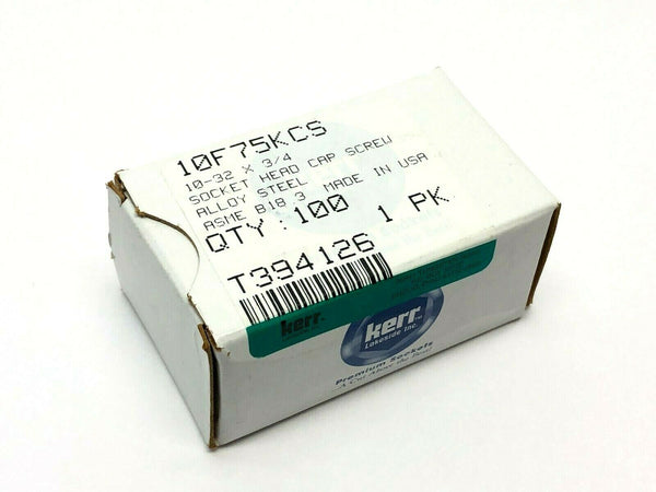 Kerr 10F75KCS Socket Head Cap Screws 10-32 x 3/4" PKG OF 100 - Maverick Industrial Sales
