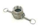 Kuriyama SS-D150 316 SS Part D Female Coupler x Female NPT 250PSI 1-1/2" Size - Maverick Industrial Sales