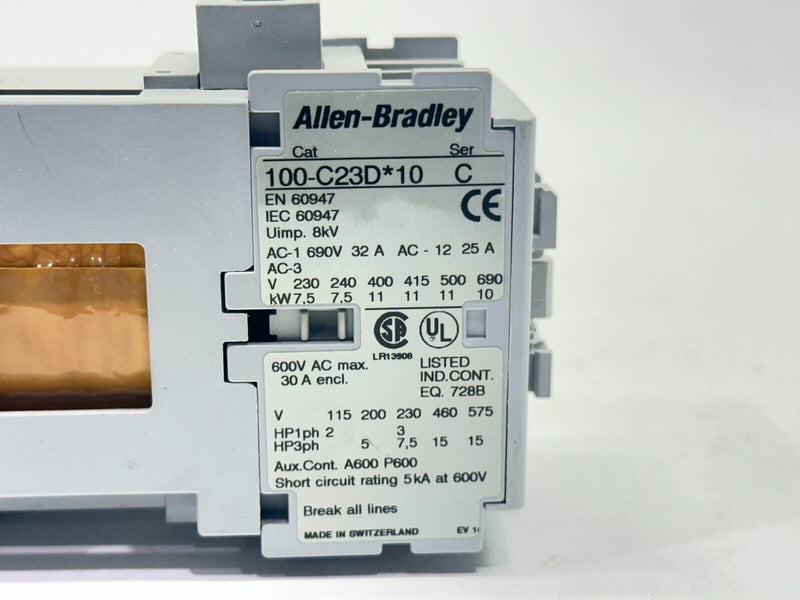 Allen Bradley 100-C23DJ10 Ser C Contactor 30A 600VAC 24VDC Coil - Maverick Industrial Sales