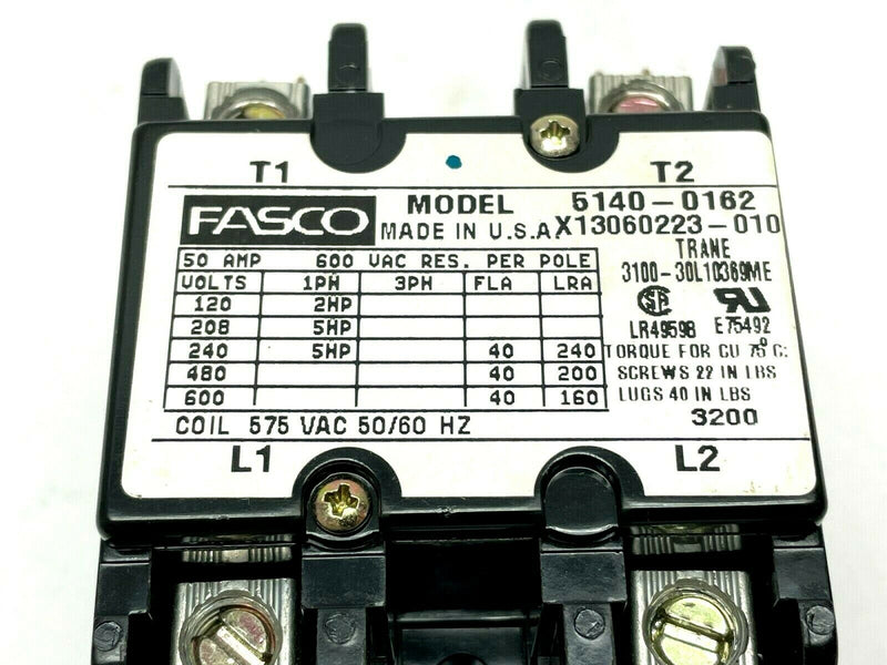 Fasco 5140-0162 Relay Contactor, CTR01267 A, X13060223-010 Trane 3100-30L10369ME - Maverick Industrial Sales
