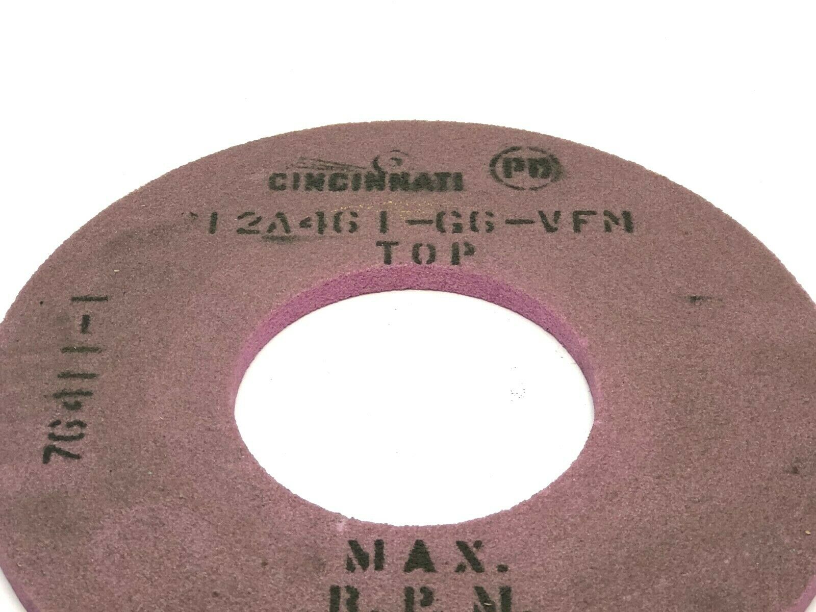 Cincinnati 12A461-66-VFM Grinding Wheel 5" Bore 1910 RPM - Maverick Industrial Sales