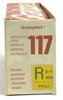 Grafoplast 117 Wire Markers R Black on Yellow 10 Strips 9TFX16 - Maverick Industrial Sales