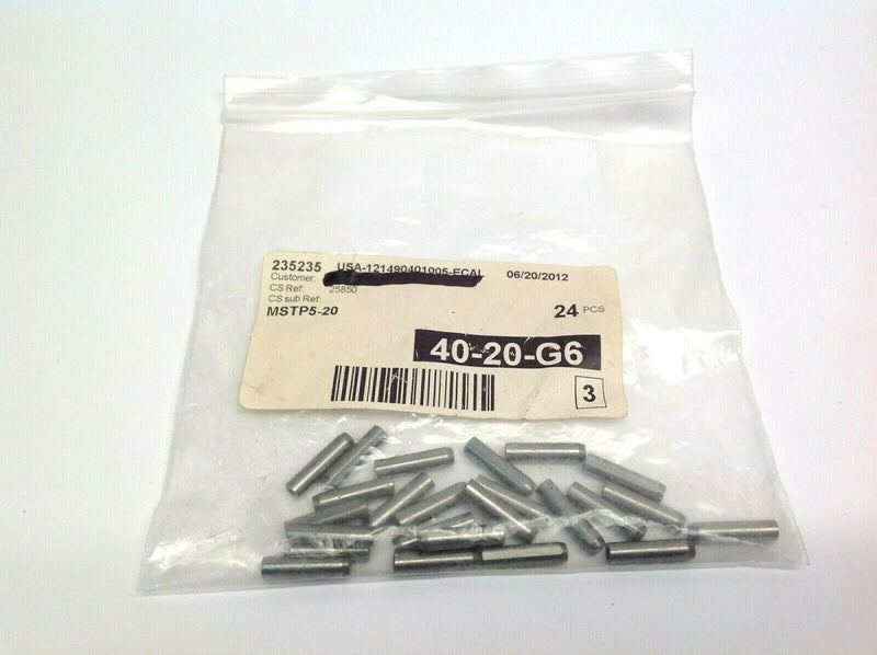 Lot of 24 Misumi MSTP5-20 Tapped Precision Type Dowel Pins - Maverick Industrial Sales