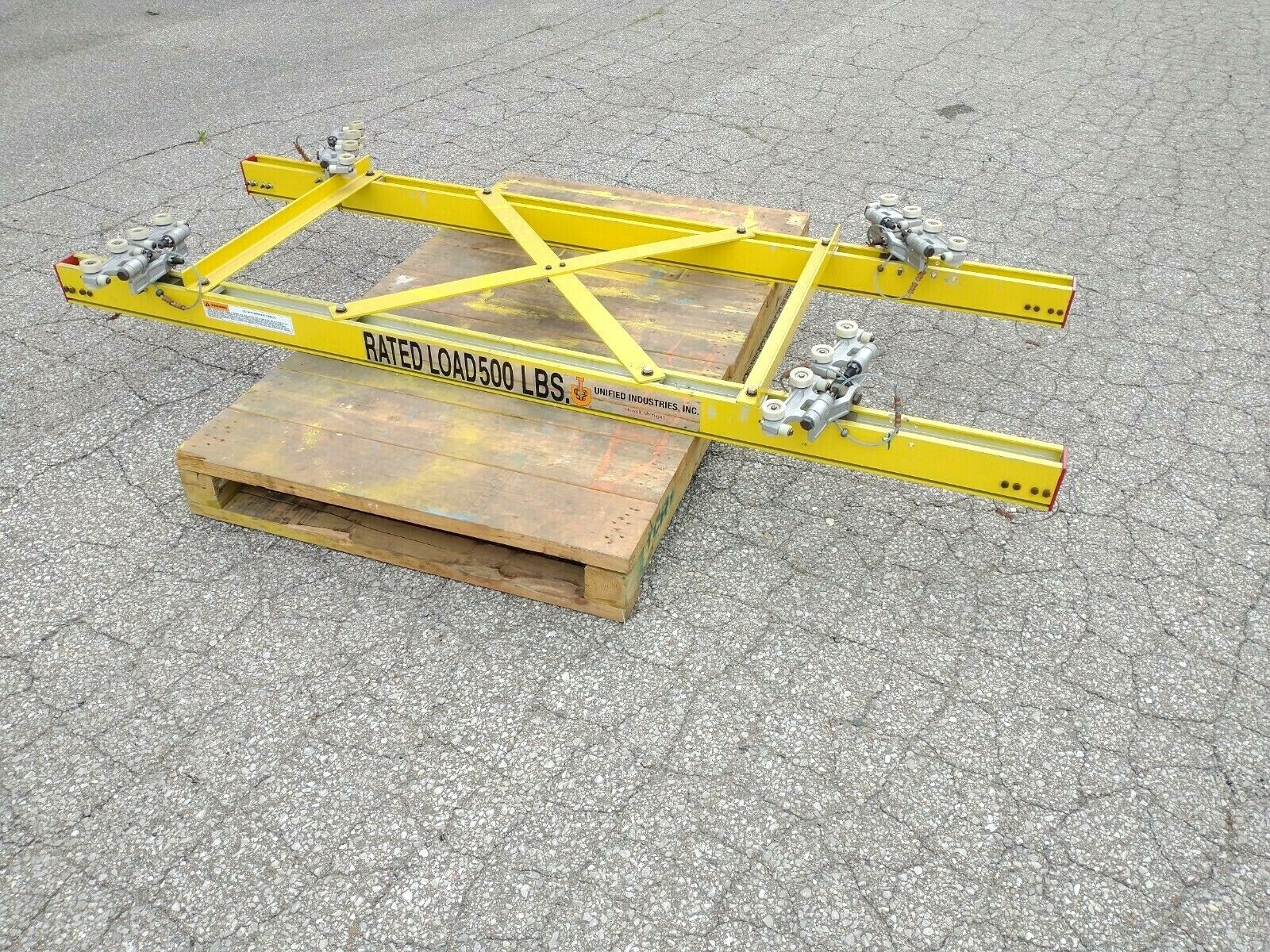 Unified Industries Inc ETA4RW8 Dual Enclosed Rail Crane 500Lbs w/ 25330 Trolleys - Maverick Industrial Sales