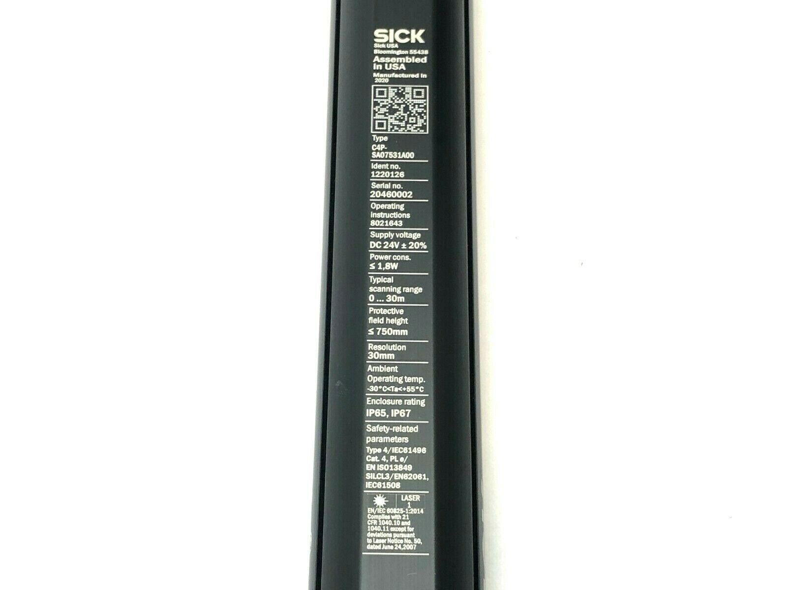 SICK C4P-SA07531A00 Safety Light Curtain Emitter 1220126 - Maverick Industrial Sales