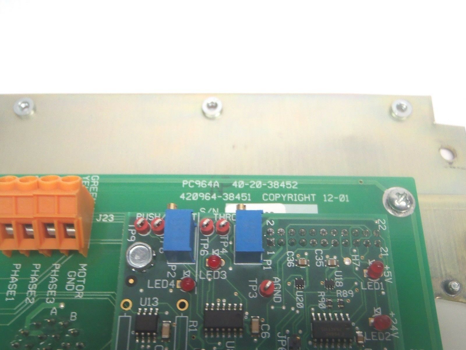 CP TechMotive PC964A 40-20-38452 & PC965D ITI Board CS2700 Back Panel Assembly - Maverick Industrial Sales