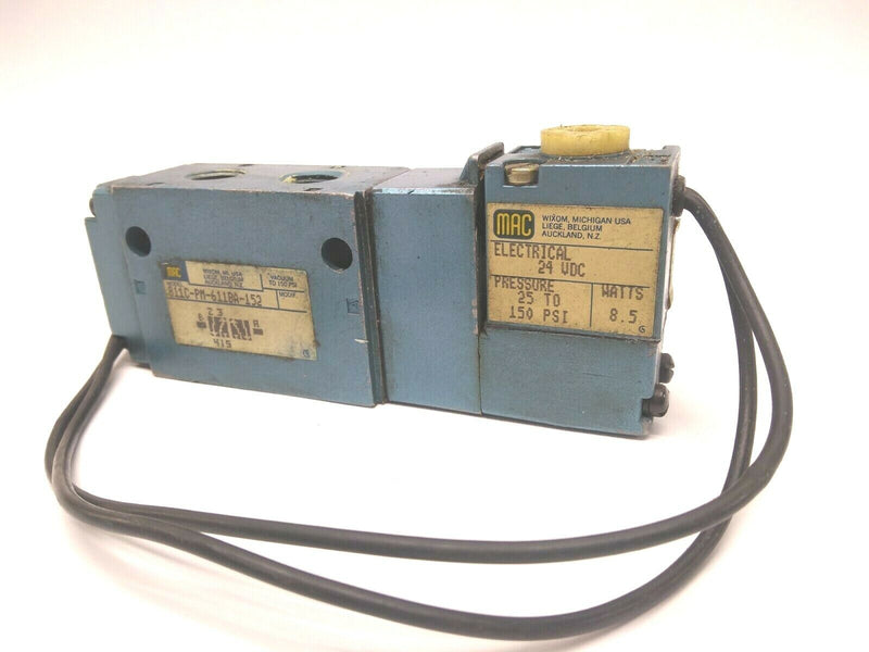 MAC Valves 811C-PM-611BA-152 Pneumatic Solenoid Valve w/ PME-611BAAA Coil - Maverick Industrial Sales