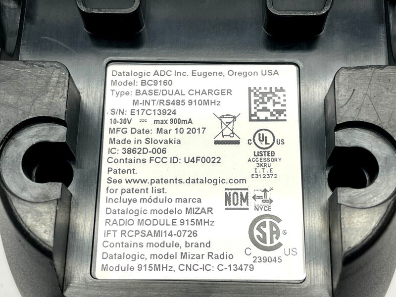 Datalogic PowerScan BC9160-910 Base/Dual Charge Station - Maverick Industrial Sales