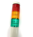 Patlite LCE-_02 Three Color Stack Beacon Light w/ Three Knob Control Panel IP 54 - Maverick Industrial Sales