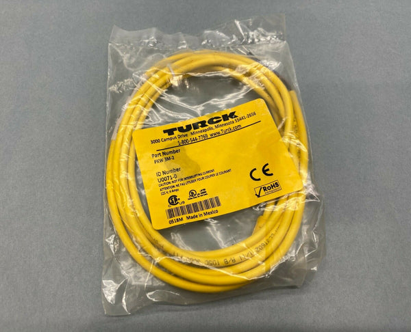 Turck U0071-0 ID / PK 3M-2 Picofast Single Ended Right Angle Cordset 2 Meter - Maverick Industrial Sales