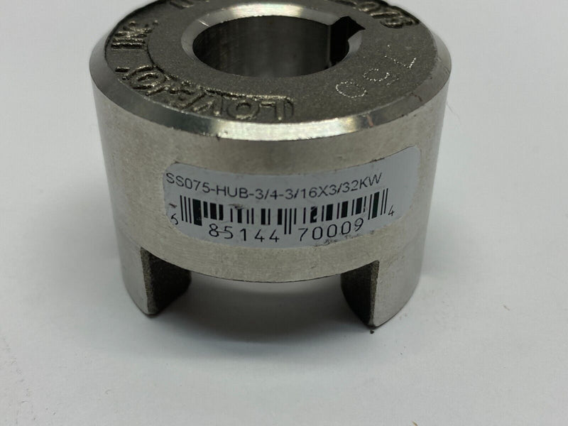 Lovejoy SS075-HUB-3/4-3/16X3/32KW Straight Jaw Coupling Hub SS075 0.75" Bore - Maverick Industrial Sales