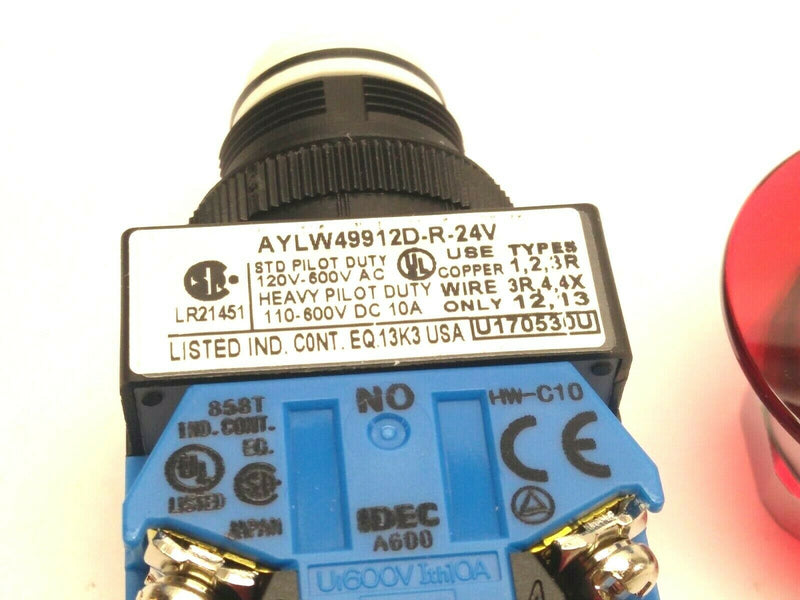 IDEC AYLW49912D-R-24V TW Series Push Pull 22mm Emergency Stop Button - Maverick Industrial Sales