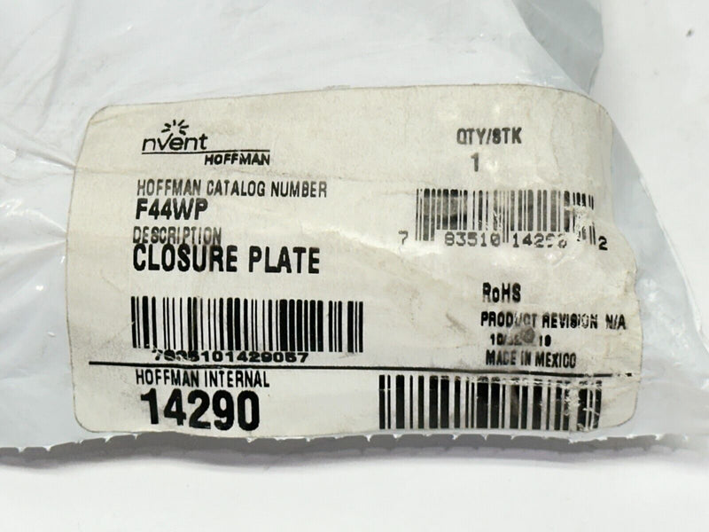 Hoffman F44WP nVent Closure Plate 4" x 4" 14290 - Maverick Industrial Sales