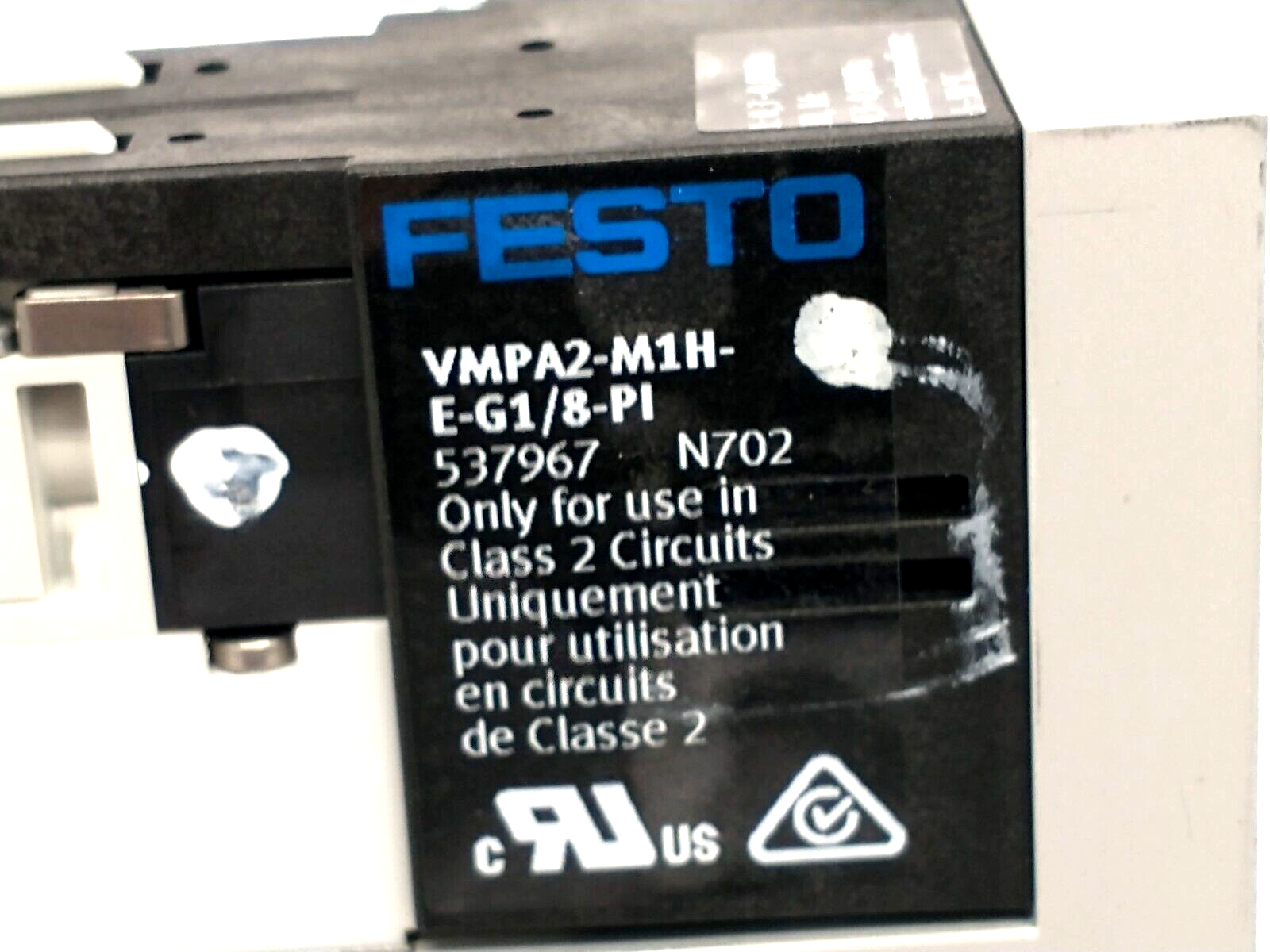 Festo VMPA2-M1H-E-G1/8-PI Air Solenoid Valve 5/3 Exhausted G1/8 537967 - Maverick Industrial Sales
