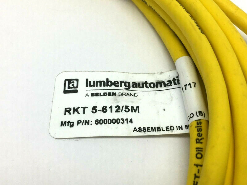 Lumberg Automation RKT 5-612/5M Single Ended Cordset 600000314 - Maverick Industrial Sales