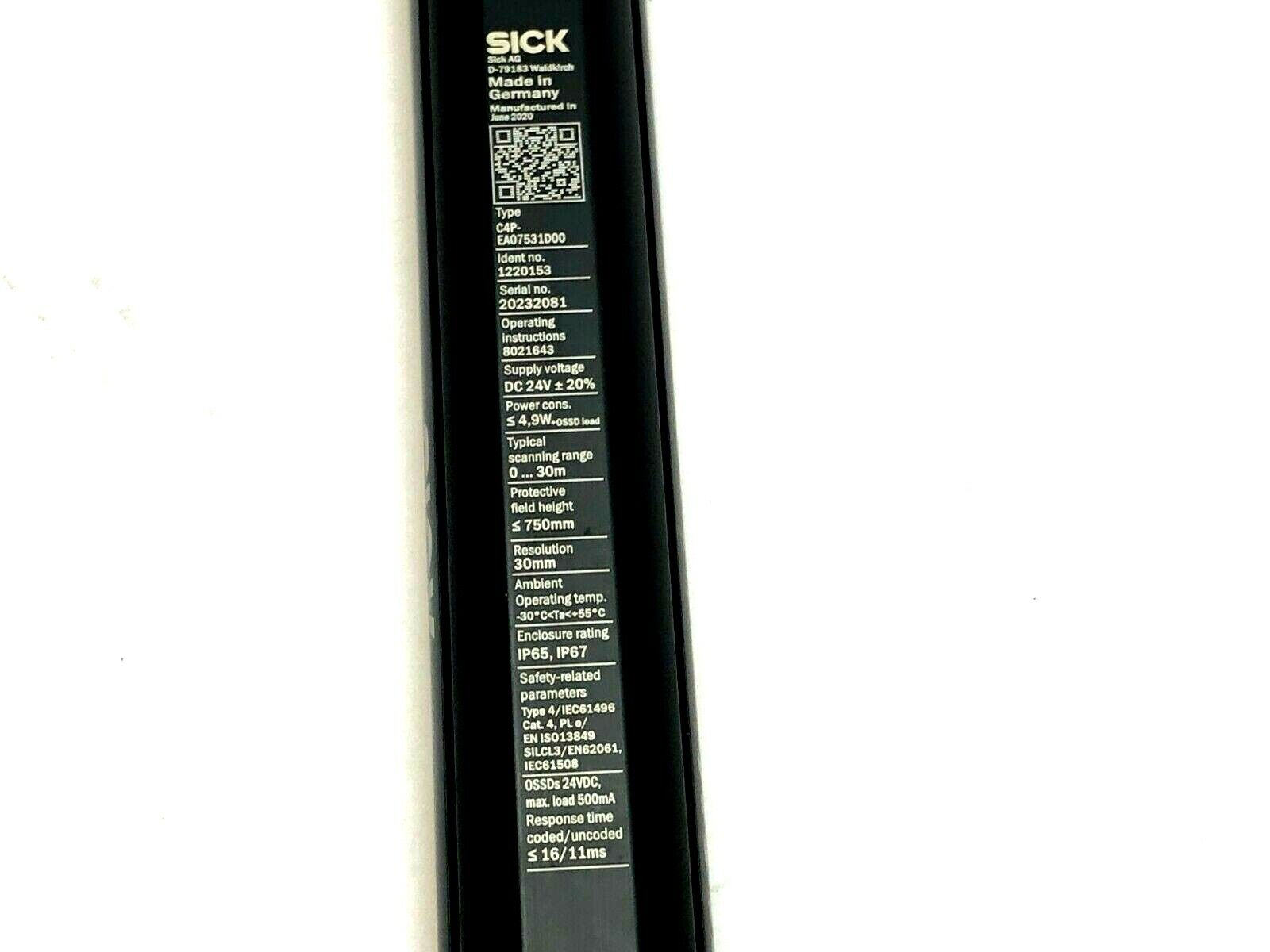 SICK C4P-EA07531D00 Safety Light Curtain Receiver 1220153 - Maverick Industrial Sales