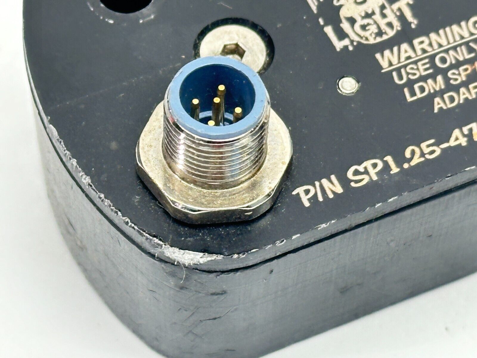 Spectrum Illumination SP1.25-470 Monster Light Blue LED Spot Light CRACKED LENS - For parts or not working - Maverick Industrial Sales