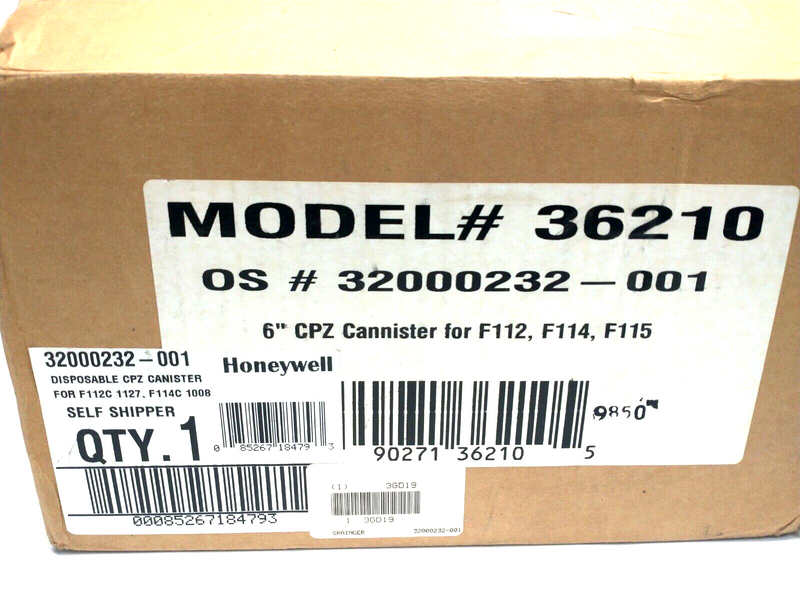 Honeywell 32000232-001 6" CPZ Cannister For F112, F114, F115 36210 - Maverick Industrial Sales
