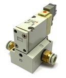 SMC SYJ714M-5L0Z Manifold Mounted Solenoid Valve 3-Port 24VDC - Maverick Industrial Sales