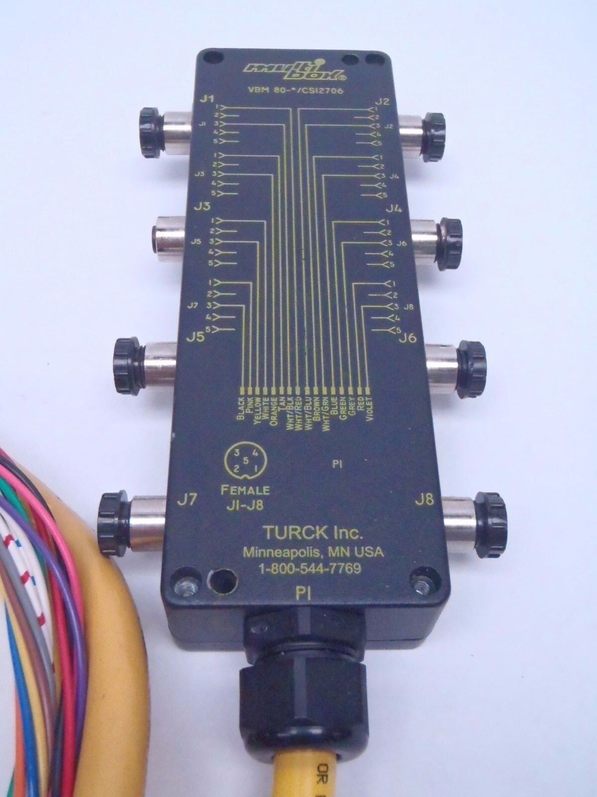 TURCK VBM 80-*/CS12706 MULTI BOX W/ CABLE - Maverick Industrial Sales