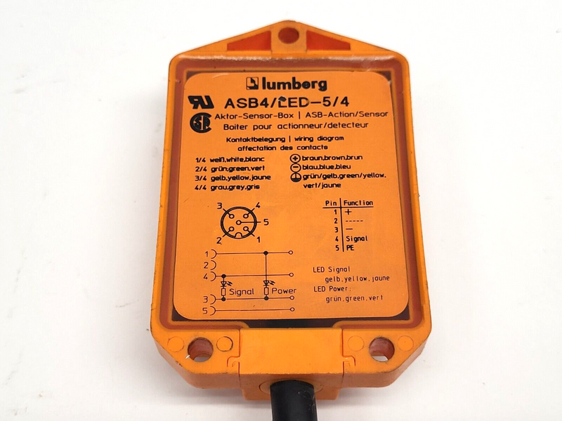 Lumberg ASB4/LED-5/4 4-Port Actuator Sensor Box 5m - Maverick Industrial Sales