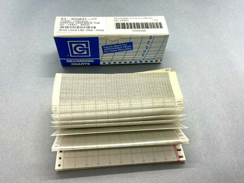 Graphic Controls GC-74327 Fanfold Strip Chart Paper 0-100, 530-630 Range - Maverick Industrial Sales