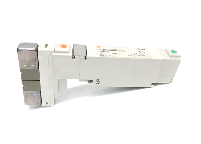 SMC VQC2300N-51 3-Position 5-Port Plug-in Double Solenoid Valve 24VDC - Maverick Industrial Sales