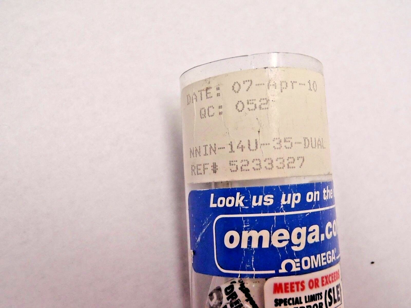 Omega NNIN-14U-35-DUAL Thermocouple Immersion Probe Dual Connector - Maverick Industrial Sales