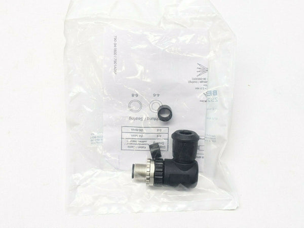 Beckhoff ZS2000-2630 Male Field Wireable Connector 4 Pin 90 Degree M12 - Maverick Industrial Sales