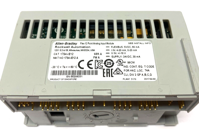 Allen Bradley 1794-IE12 Ser. A Flex I/O 12 Point Analog Input Module - Maverick Industrial Sales