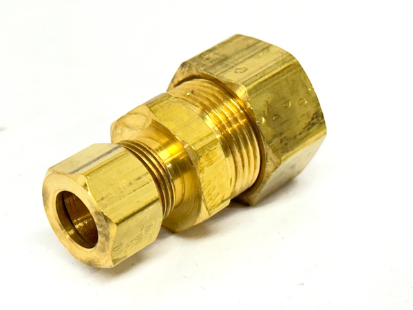 5/8" OD Compression Tube x 3/8" OD Compression Tube Coupling Brass - Maverick Industrial Sales