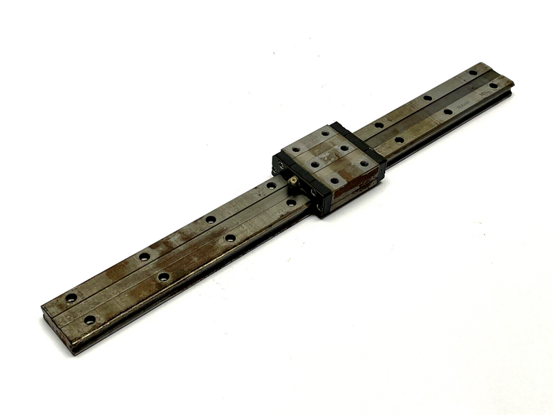 THK HRW27-457L Linear Guide Rail w/ HRW27CR1SS Linear Guide Block - Maverick Industrial Sales