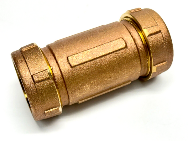 1-1/4" Pipe 1-1/2" Copper Tube Brass Compression Pipe Joining Coupling 5" Long - Maverick Industrial Sales