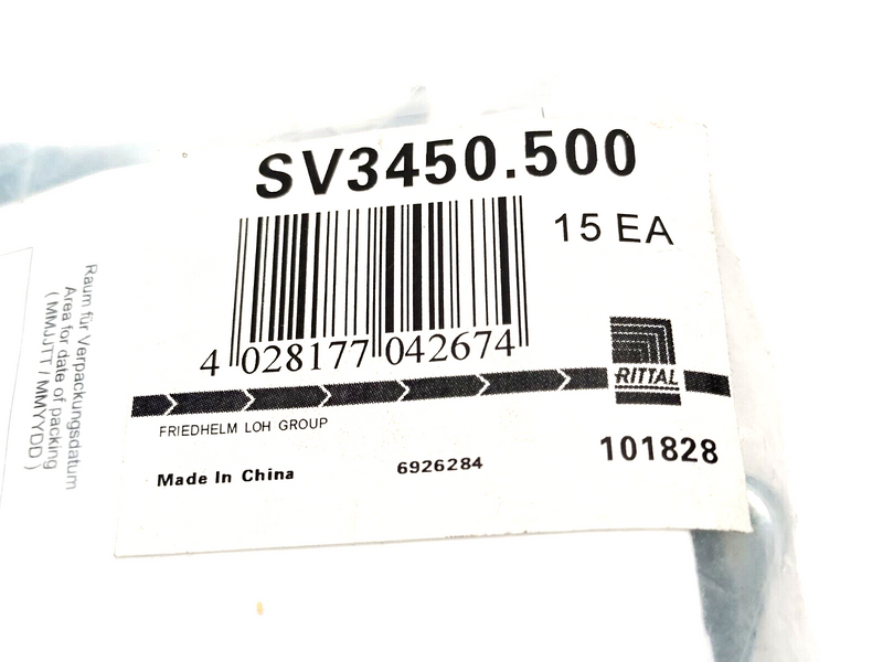 Rittal SV3450.500 Conductor Connection Clamp, 1‐4mm², For 5mm Bar, 15 PACK - Maverick Industrial Sales