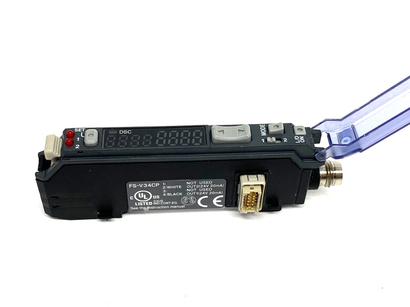 Keyence FS-V34CP Digital Fiber Amplifier Main Expansion Unit M8 Connector Type - Maverick Industrial Sales