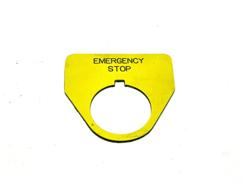 Emergency Stop Pushbutton Label Frame - Maverick Industrial Sales