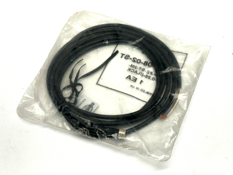 NUMATICS DPS-08-02-ST Cable M6-5P-FE-ST-2M-PUR-0.25-BLACK - Maverick Industrial Sales