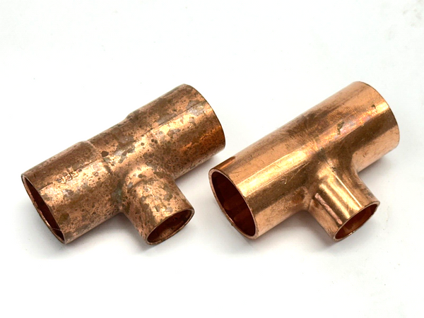 3/4" x 3/4" x 1/2" Reducing Tee C x C x C Copper LOT OF 2 - Maverick Industrial Sales