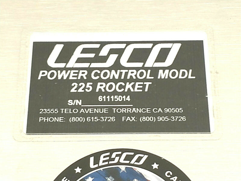 Lesco VRM2002 225 Rocket Cure UV Curing Power Control Module BROKEN TIMER - Maverick Industrial Sales