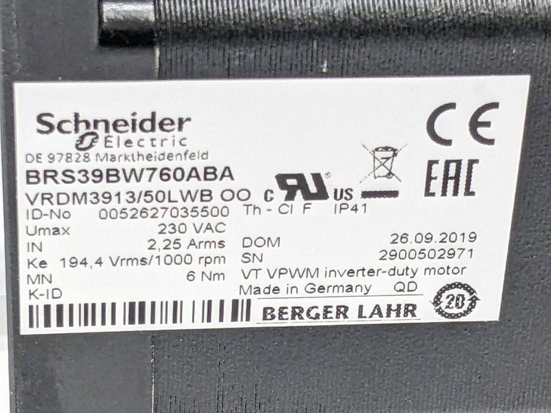 Schneider Electric BRS39BW760ABA Lexium BRS 3-Phase Stepper Motor - Maverick Industrial Sales