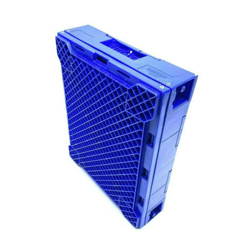 Lewis Systems FA1215-089 5.3 Gal Blue 15 x 12 x 9" Folding Transport Crate - Maverick Industrial Sales