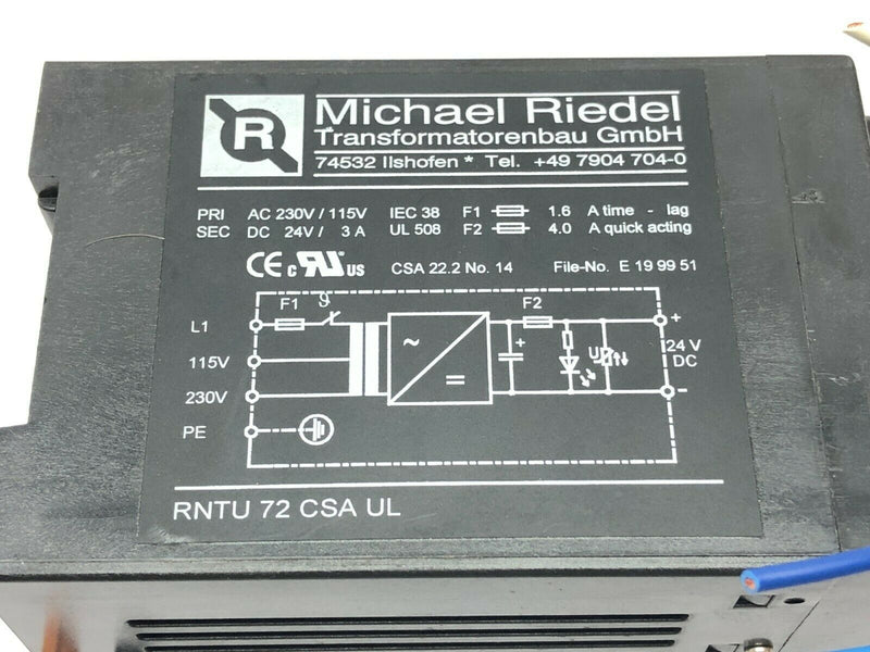 Michael Riedel RNTU 72 CSA UL Transformer - Maverick Industrial Sales