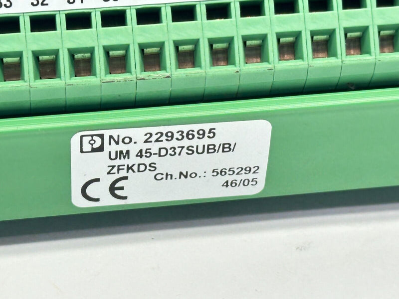 Phoenix Contact UM 45-D37SUB/B/ZFKDS Interface Module D-Sub 37-Position 2293695 - Maverick Industrial Sales