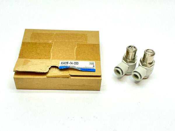SMC AS4211F-04-12SD Flow Control Fitting LOT OF 2 - Maverick Industrial Sales