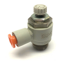 SMC AS3201FG-N03-07 Speed/Flow Control Valve 1/4" Tube 3/8" NPT Thread Hex Meter - Maverick Industrial Sales