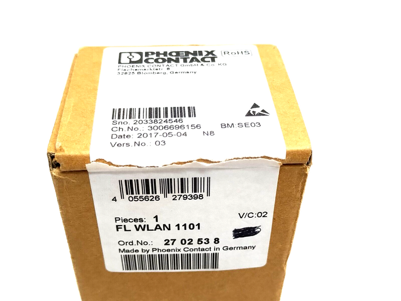 Phoenix Contact FL WLAN 1101 Wireless Module, Access Point, 2.4GHz 5GHz 2702538 - Maverick Industrial Sales