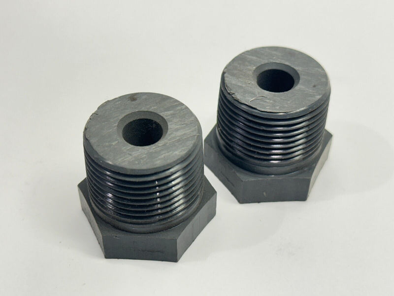 1" x 1/4" Threaded Hex Bushing Adapter Male x Female PVC LOT OF 2 - Maverick Industrial Sales