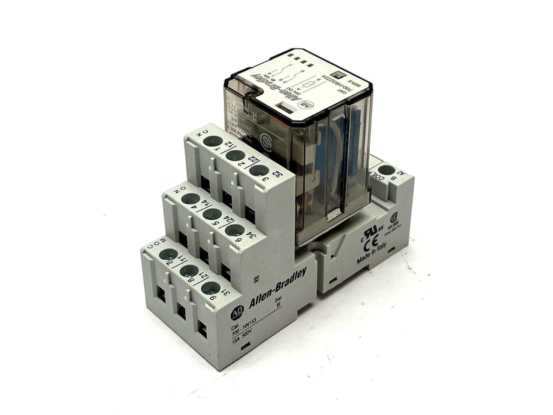 Allen Bradley 700-HB33Z24 Ser. E Relay w/ 700-HN153 Ser. B Relay Base - Maverick Industrial Sales