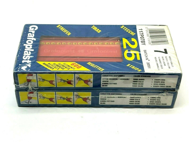 Grafoplast 117P07BY Wiremarker Strips LOT OF 50 - Maverick Industrial Sales